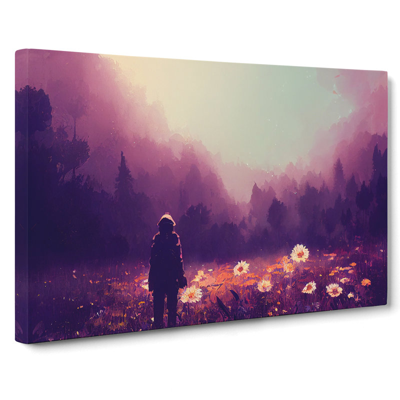 Field Of Flowers - Wrapped Canvas Print, 35cm H x 50cm W x 3cm D