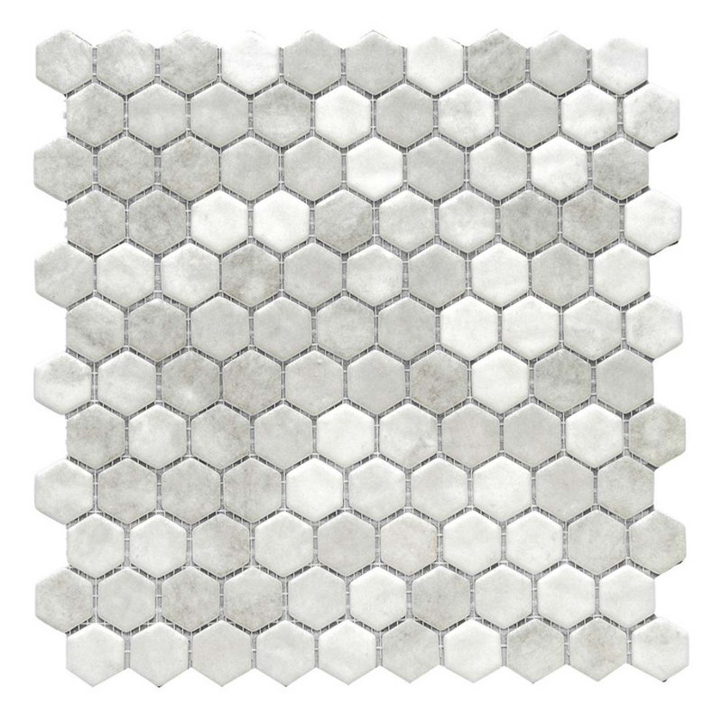 Eterna 1" x 1" Straight Edge Glass Mosaic Wall And Floor Tile, Shabby Gray