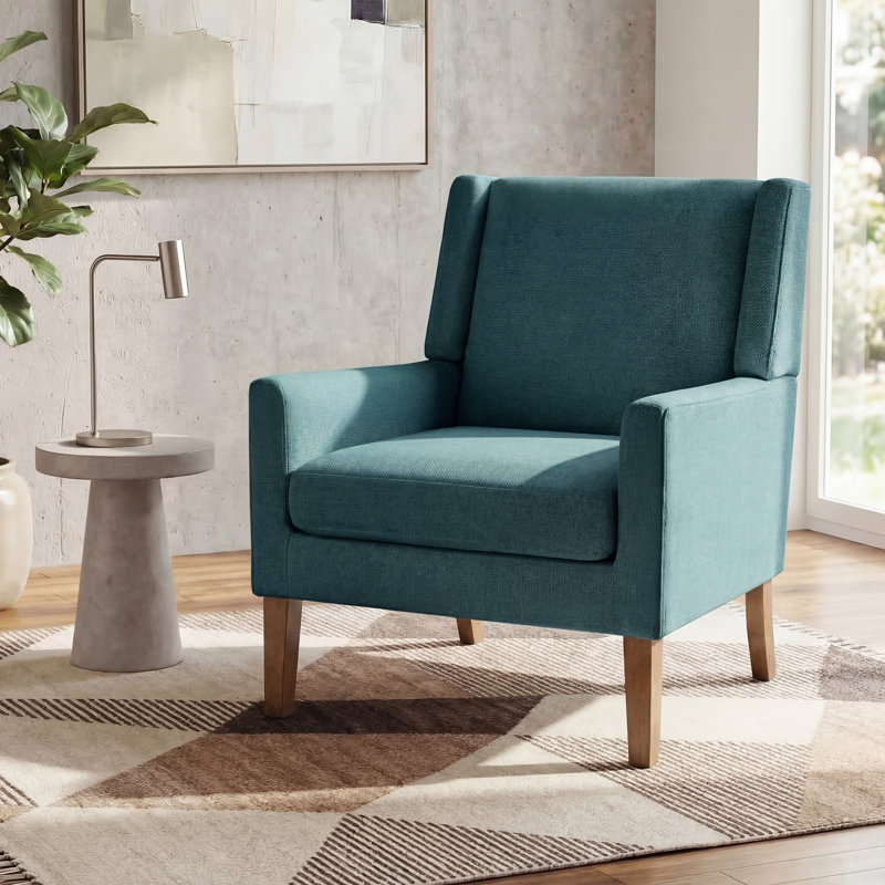 Fauteuil à oreilles Ayran, Tissu sarcelle