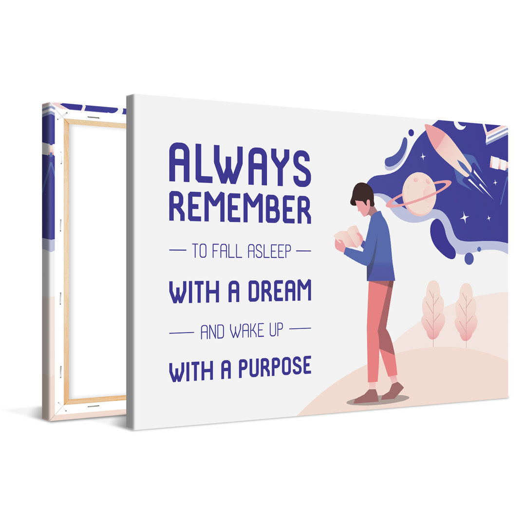 Premium-Leinwanddruck – Always remember