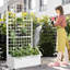 Boîte à fleurs en métal avec treillis avec roues H 73 po x l 35 po-570733552
