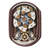 QXM297BRH Melodies In Motion Clock, Brown