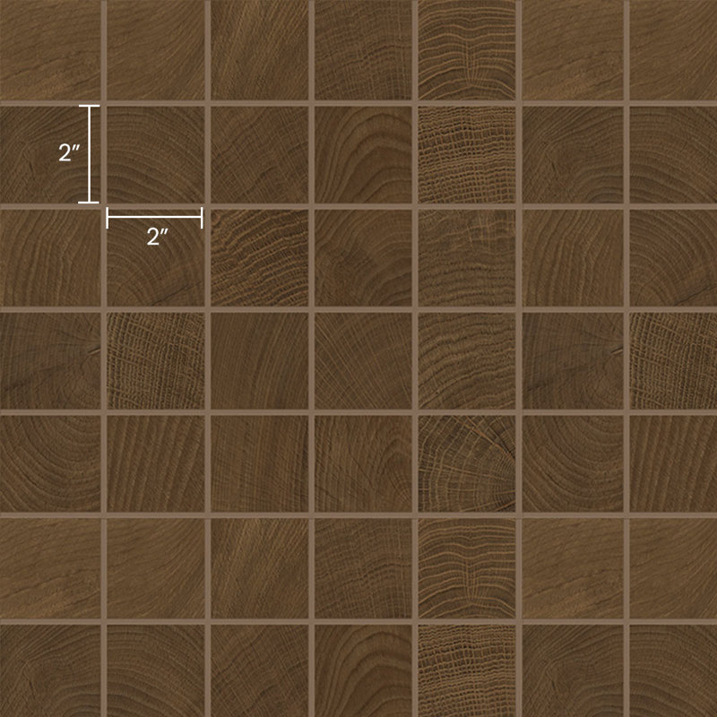 Bespoke Wood 2X2 Mosaic Wenge, Brown