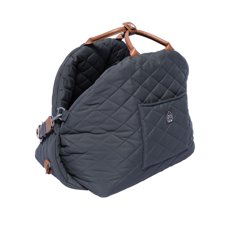 Mew Mew Travel Pet Car Bed, Black, Black