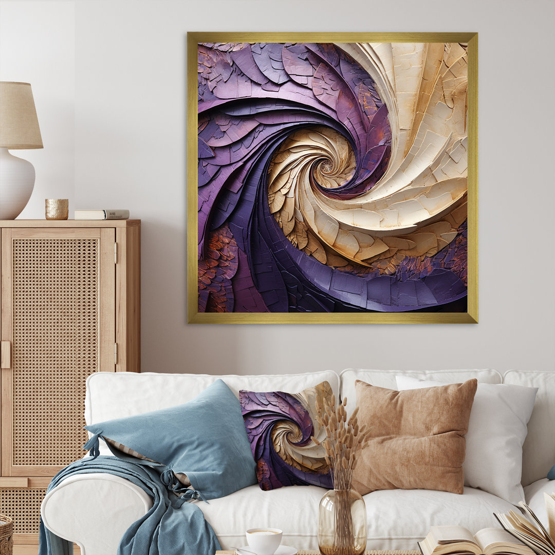 Beige Purple Minimalism Spiral Poteries " Beige Purple Minimalism Spiral Poteries " Design Art 