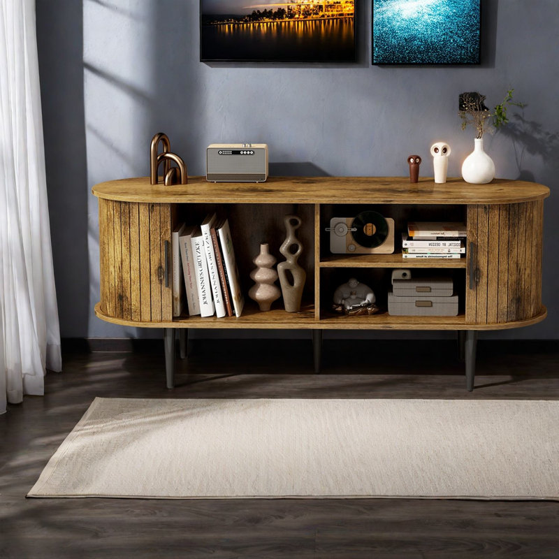 Meuble de rangement pour téléviseur et centres de divertissement, console de maison moderne en MDF de 47 pouces