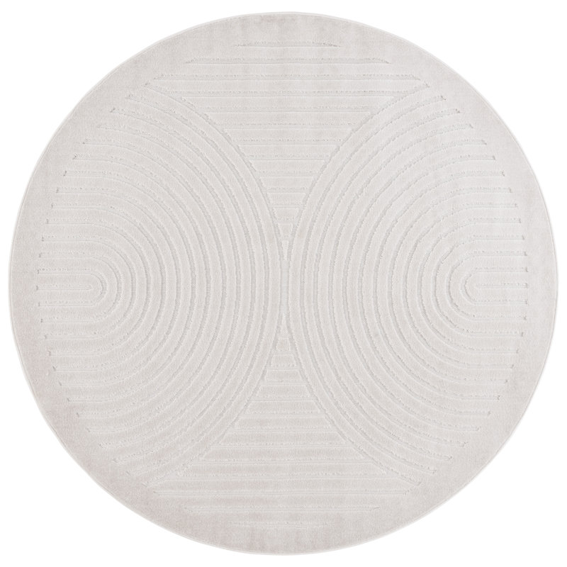 Kestin Performance Geometric Rug, Round 6'7"