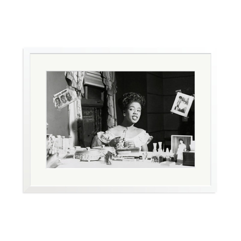 Sarah Vaughan, 23" H x 31" W, White