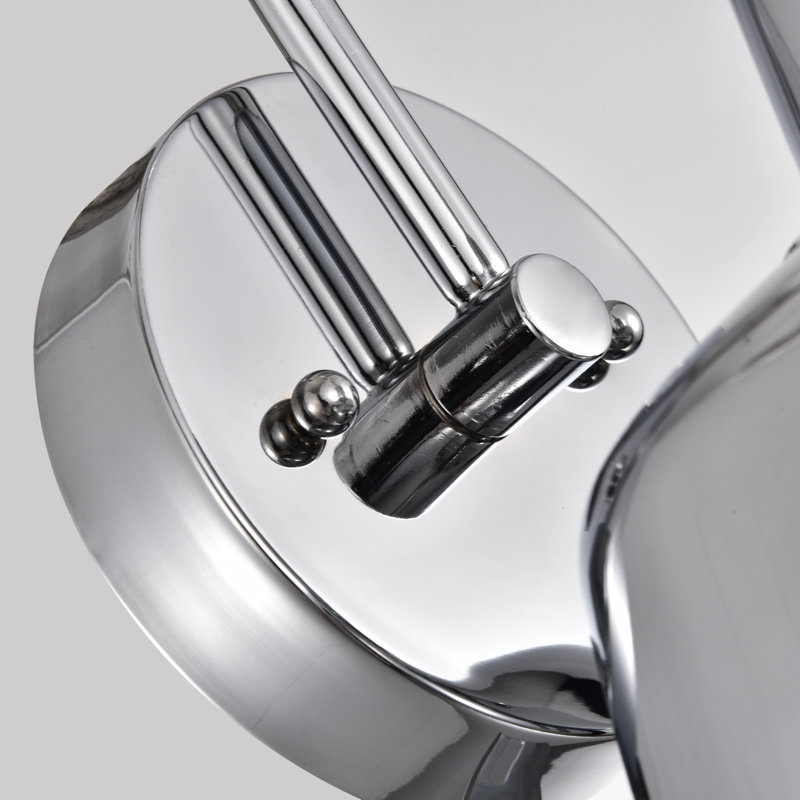 Applique murale articulée à 1 lumière à intensité variable Dovenby, Chrome
