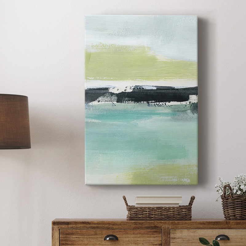 Sea Green Layers II - galerie Cavas sur mesure, H 18 po x l 12 po