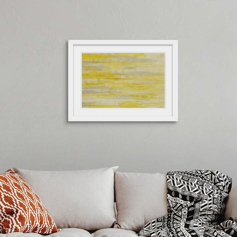 'Highland Breeze' Graphic Art Print, 23" H x 32" W x 1" D, White Framed