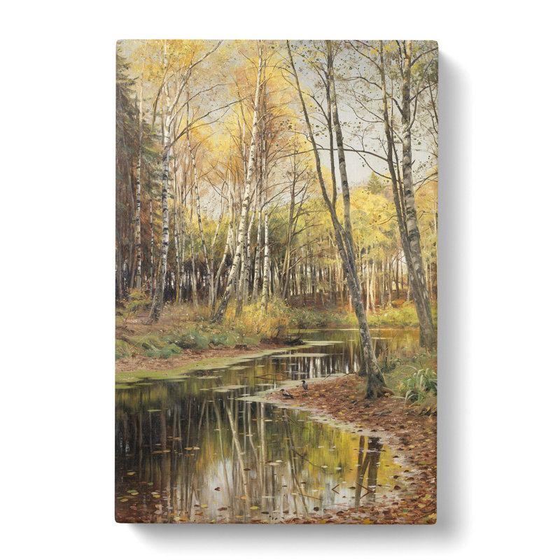 Autumn In The Birchwood by Peder Mork Monsted - Wrapped Canvas, 76cm H x 50cm W x 3cm D