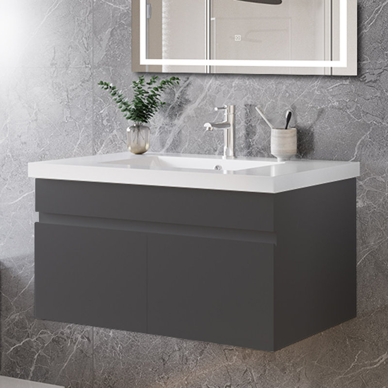 790mm Single Bathroom Vanity with Integrated Resin Basin