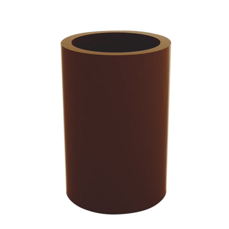 Cilindro Resin Pot Planter, 11" H x 5.5" W x 5.5" D, Bronze
