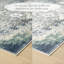 Ezra Abstract Performance Blue/Grey/Brown Area Rug-1313473349