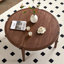 Table de bout ronde en noyer noir-107124058
