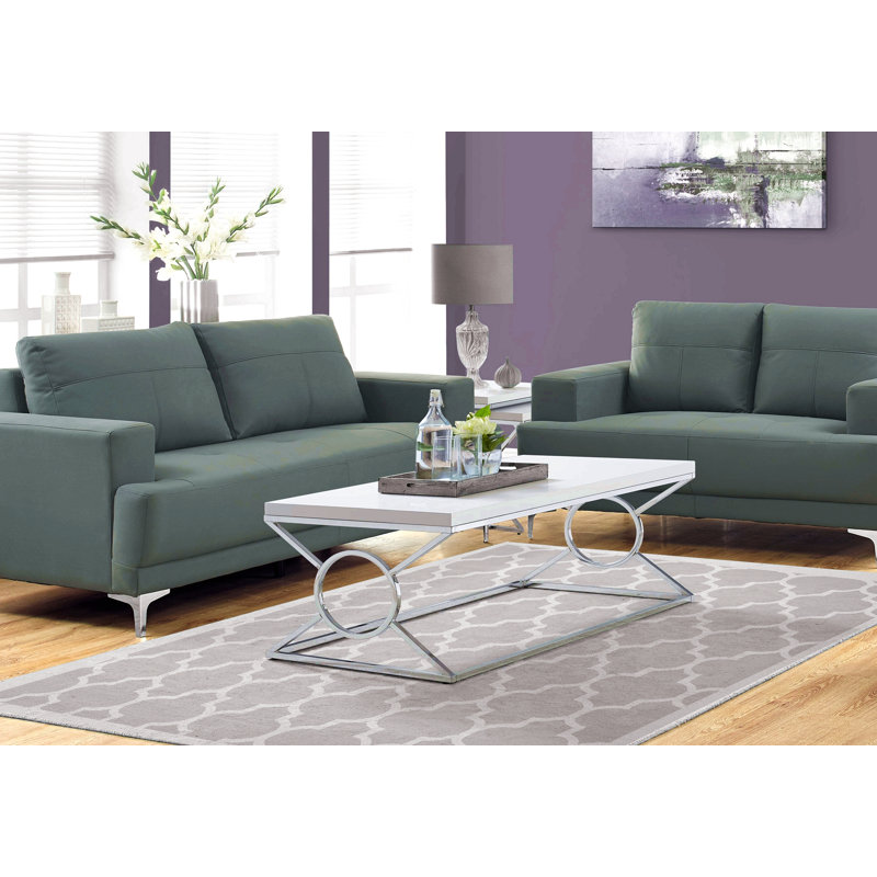 Coffee Table, Accent, Cocktail, Rectangular, Living Room, 44"L, Metal