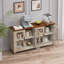 Armoire moderne fusion rétro avec portes en verre trempé et grand rangement parfait pour une organisation élégante-717634790