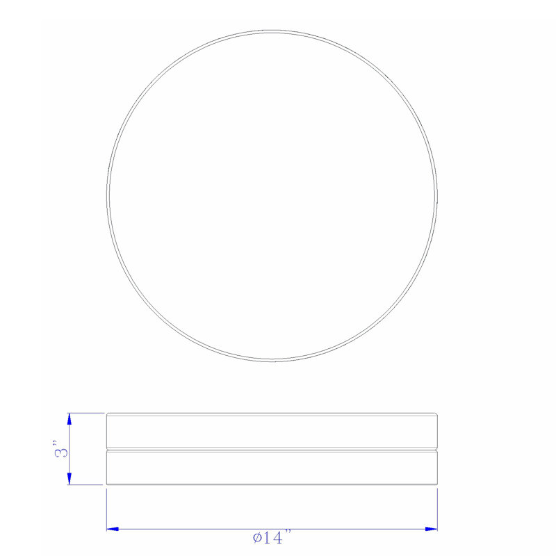 Plafonnier encastré 1 lumière à del à cercle simple 14 po Larrick