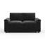 Canapé-lit convertible de 58 po avec lit gigogne, dossier réglable et accoudoirs arrondis pour petits espaces, noir-975093812
