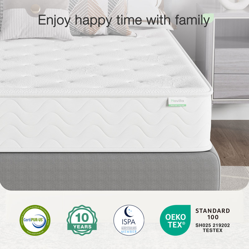 Novilla 27cm Memory Foam  Pocket Sprung Mattress, Double (4'6)