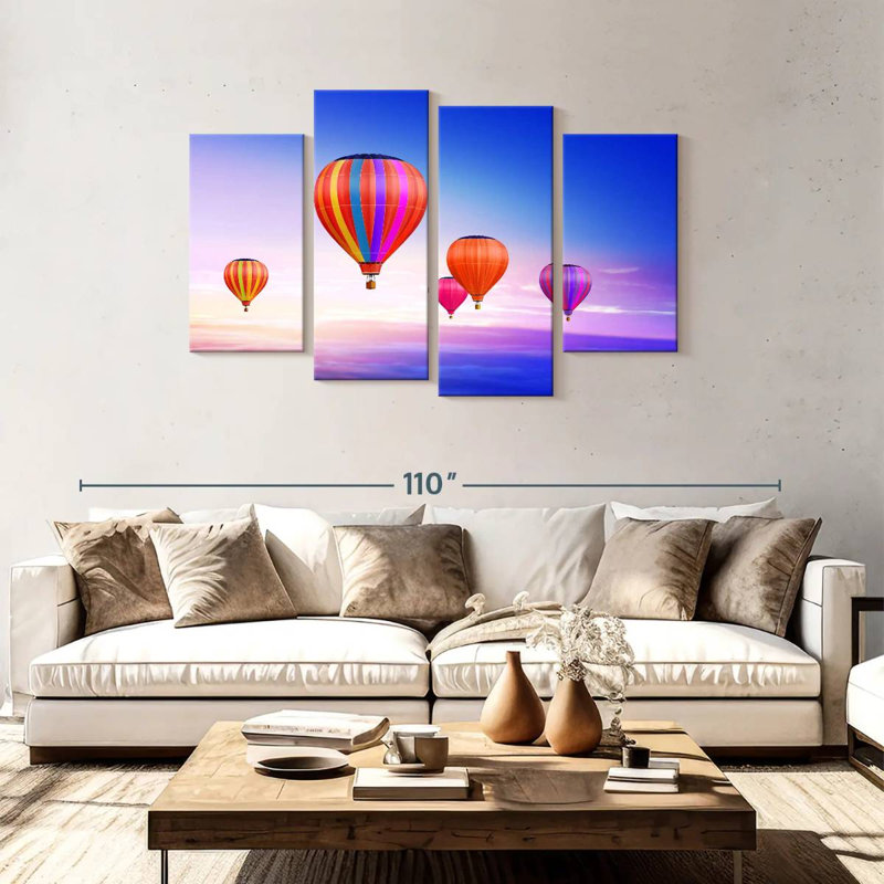Mehar Hot Air Balloon Scenery, 48" H x 75" W