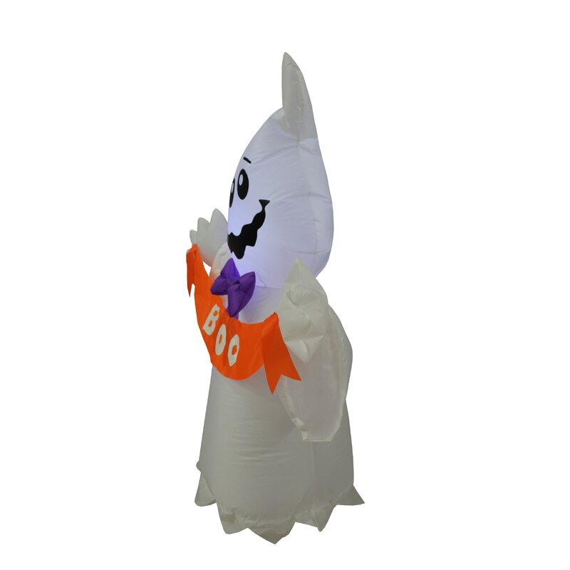 The Holiday Aisle® Halloween Ghost Inflatable with BOO Sign & Reviews ...