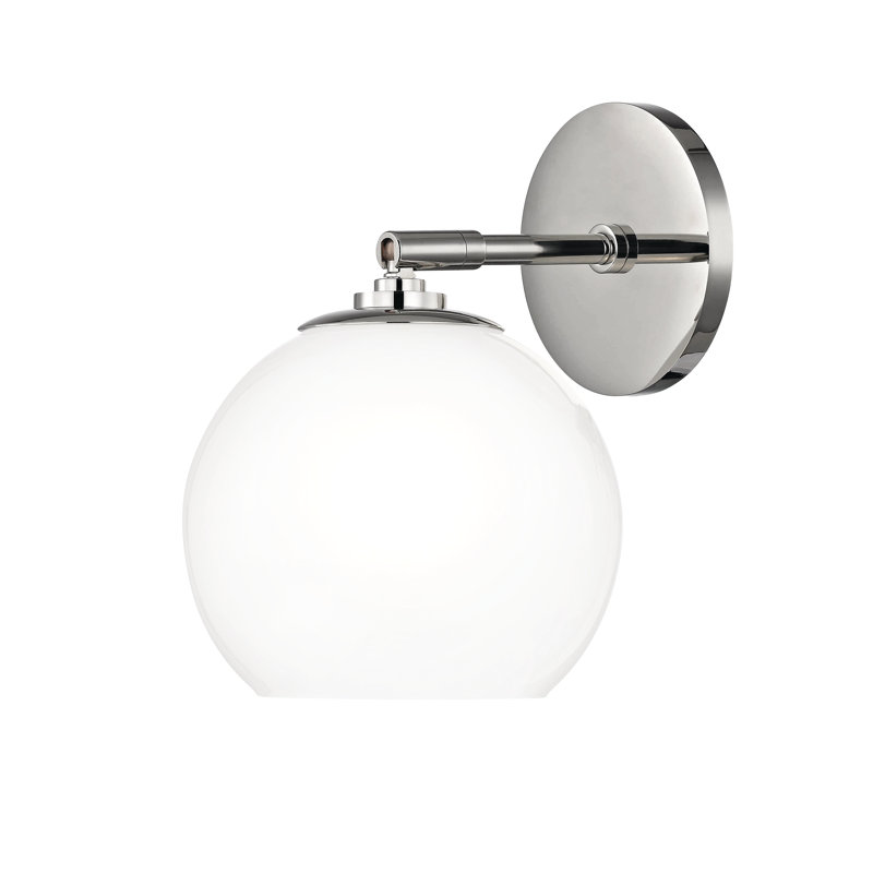 Turnerville 1 - Light Dimmable Armed Sconce, Polished Nickel
