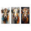 Popart Urban Cow - ensemble d'art mural en métal 3 pièces-1301764808