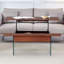 Table basse à plateau relevable multifonctionnel avec motif en marbre et pieds en verre trempé, design moderne pour le salon et le bureau-849244377