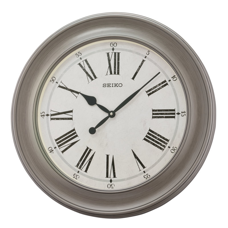 QXA773NLH Wall Clock, Gray