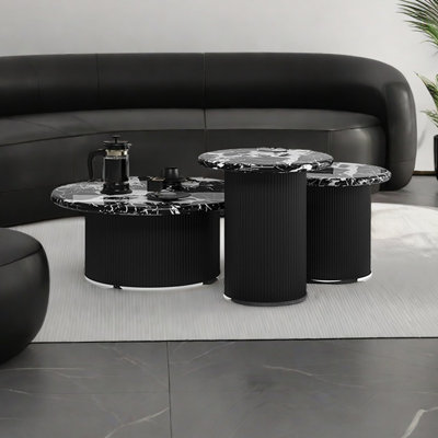 Table basse ronde en marbre
