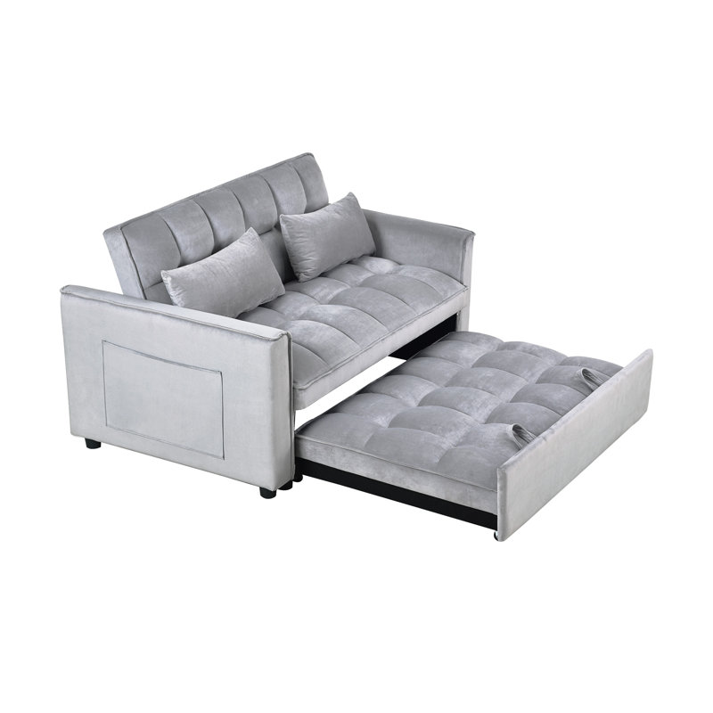 Causeuse moderne avec canapé-lit, canapé-lit, canapé-lit, canapé-lit et canapé-lit inclinable, Gris clair