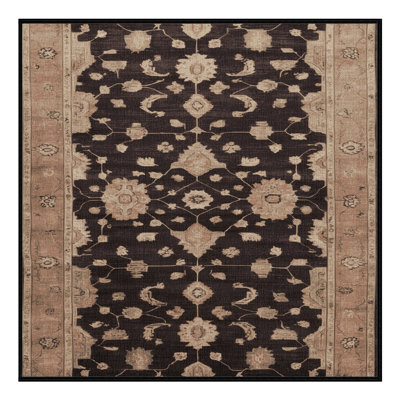 Machine Washable Overdyed Brown Area Rug