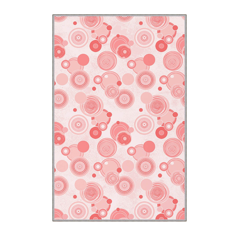 Tapis tissé antibactérien (impression numérique 3D) 4,0 x 5,9 pieds, 100% polyester, hauteur du velours: 0,3 pouce | Dessous en PVC feutre antidérapant, lavable à la machine, parfait pour le salon et la chambre à coucher