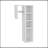Storage Cabinet, 4 Shelves, White