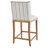 Farmhouse Solid Wood Barstools With Vintage Brass Studs, Upholstered Low Barstools For Bar Counters And Kitchen Islands Set Of 2-912758494