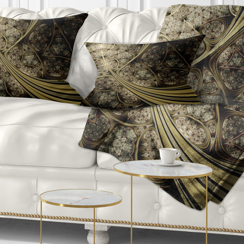 Abstract Metallic Fabric Pattern Lumbar Pillow