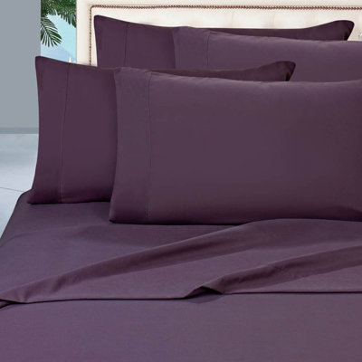 Elegant Comfort Luxurious 1500 Premium Hotel Quality Microfiber Three Line Embroidered Softest Bed Sheet Set, Wrinkle and Fade Resistant