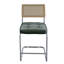 Tabouret de bar / tabouret de bar en acier inoxydable avec dossier en rotin - ensemble de 2-455396136