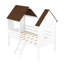 Lit simple en bois pour lit simple - deux fenêtres latérales pour un sommeil confortable et sain