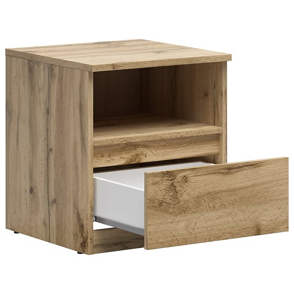 Tashawnna 45 cm W Bedside Table, Oak Wotan