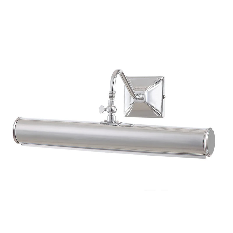 Leo 1 Light Picture Light, Polished Chrome, 5.5" H x 14" W x 8" D