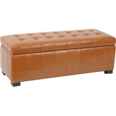 Kenlea Faux Leather Upholstered Bench with Flip Top
