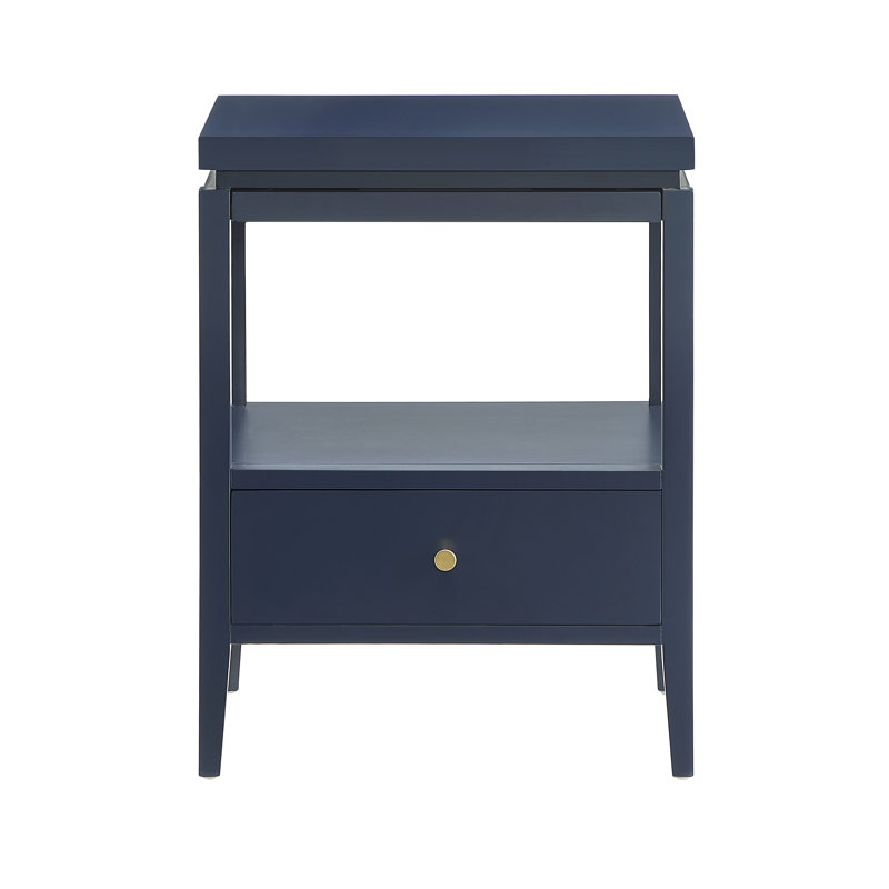 Opava 1-Drawer Nightstand, Blue