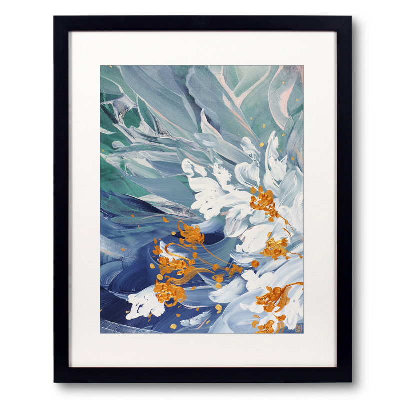 Viridescent Sakura Print by Novi Lim, Black Framed Paper, 30" H x 24" W