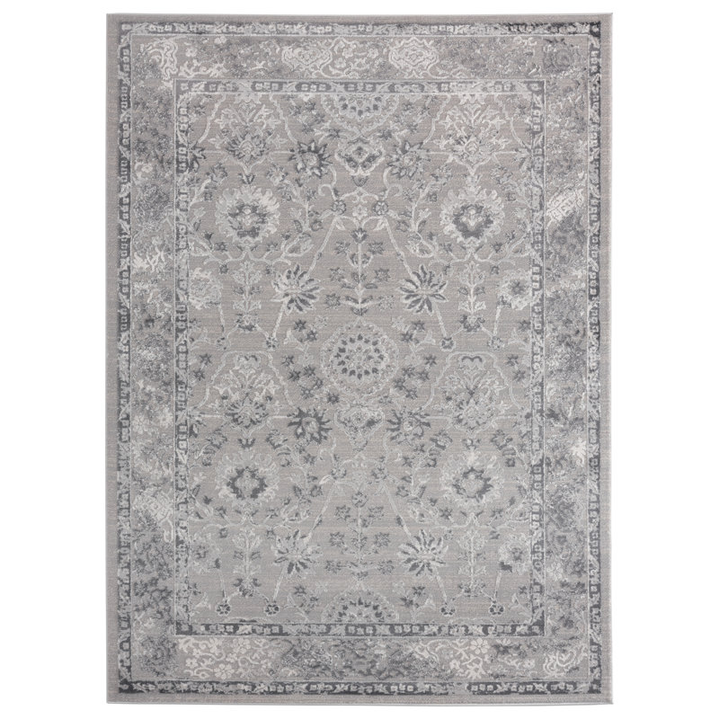 Tapis gris Askov, Rectangle 5 pi 3 po x 7 pi 2 po