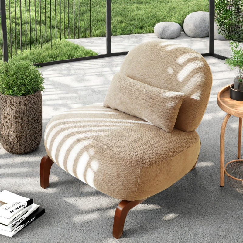 Ensemble de 2 chaises d'appoint confortables en tissu et bois pour la maison