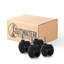 2 po Roulettes noires pivotantes en nylon sans capuchon