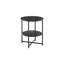 Table d'appoint ronde compacte avec 2 niveaux, décor campagnard pour petits espaces et utilisation polyvalente dans les chambres et les salons